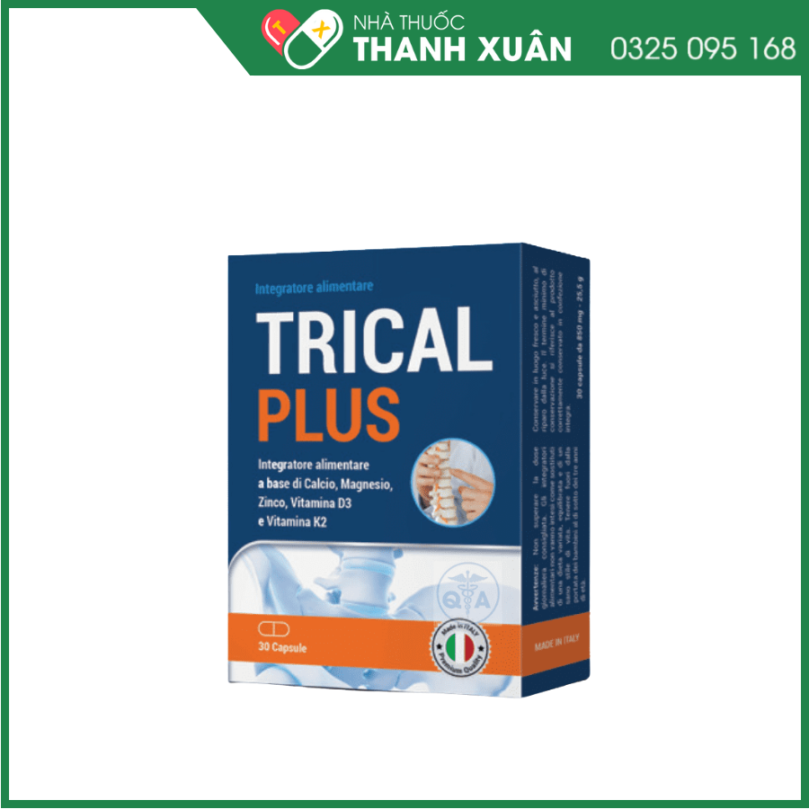 TRICAL Plus - Bổ sung Canxi, Vitamin D3 và một số khoáng chất